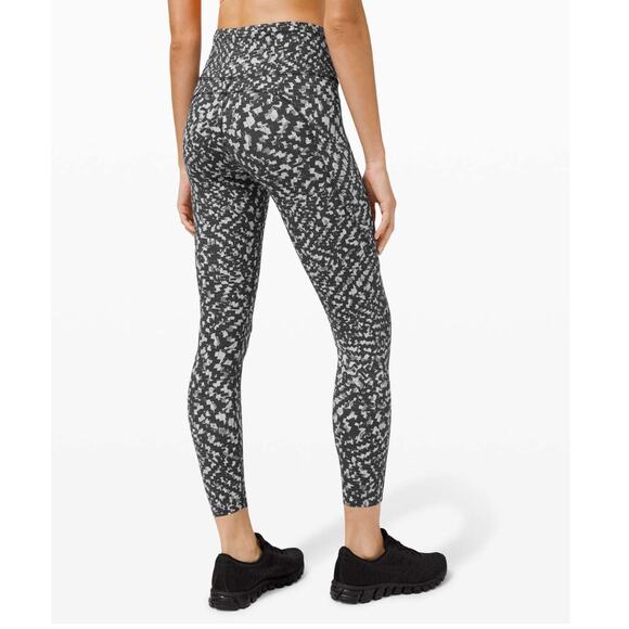Lululemon Fast & Free Tight‎ II 25" Nulux Graphite Grey Multi Size 6 W5BXSS - Picture 1 of 8